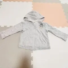ディズニー ミッキー パーカー ジップパーカー 90 グレー