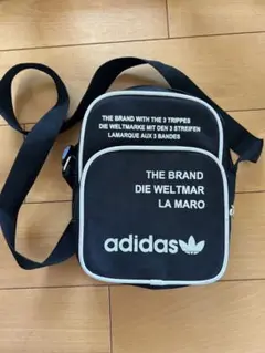 アディダス adidas ミニショルダーバッグ ブラック 美品