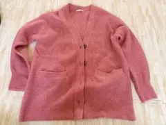 GU ジーユー 長袖 ニット カーディガン ピンク M