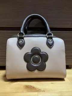 MARY QUANT デイジークラシカル ミニボストンバッグ ベージュ・ブラウンのサムネイル