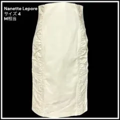 Nanette Lepore シャーリングタイトスカート 4 M アイボリーのサムネイル