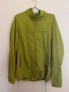 FIRST DOWN ナイロンジャケット LL ライムグリーン 裏メッシュ 撥水