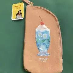 未使用品　アデリアレトロ　クリームソーダ　ペンケース　ポーチ　ピンク　喫茶のサムネイル