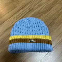 LACOS ケーブル編みニット帽 水色
