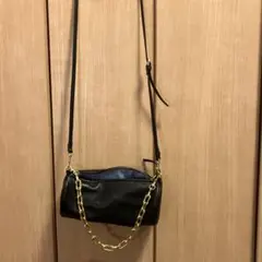 ZARA ブラックレザー　2way バックのサムネイル