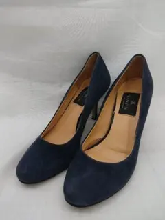 LANVIN COLLECTION スエード パンプス ネイビー系 21 1/2のサムネイル
