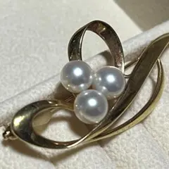 MIKIMOTO ミキモト　K18 ブローチ　あこや真珠　アコヤ　本真珠　パール