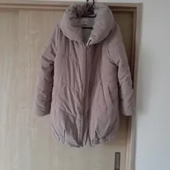 n'Or ライトピンク ダウンコート フード付き