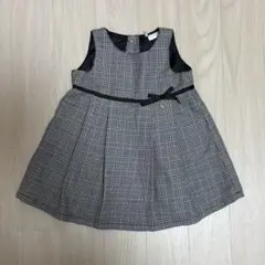【90cm】グレンチェック ベビードレス ワンピース　結婚式　撮影会