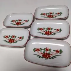 花柄陶磁器皿 5枚セット