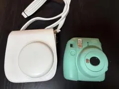 instax mini8＋ チェキ ミントグリーン ケース付き