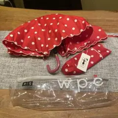 w.p.c 折りたたみ傘 レッド ドット柄のサムネイル