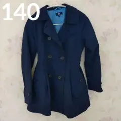 UNIQLO キッズ服 子供服　コート ネイビー 140　アウター