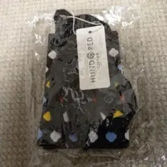 タグ付き新品未使用　ニットショルダー　ドット柄　HUNDRED　ブラック