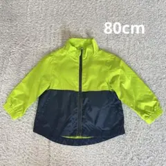 バイカラーアウター　80cm イエロー Xネイビーのサムネイル