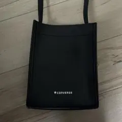 CONVERSE ブラック ショルダーバッグ