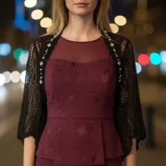 美品★axes femme★ニットボレロ★ブラック★M