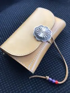 レザーウォレット　ミドルウォレット　レザークラフト　受注　本革