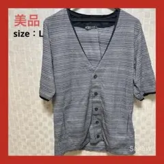【美品】メンズ　シャツ　ブラック　L