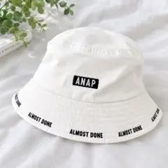 ANAP バケットハット ホワイト