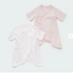 ユニクロ　コンビ肌着　50〜60cm ハート　ピンク