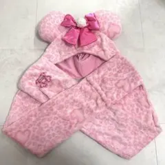 ミニーマウス ヒョウ柄フードキャップ