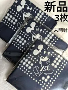 ☆新品☆Disney　ディズニー　ミッキー　水玉柄バンダナ　3枚セット　ネイビーのサムネイル