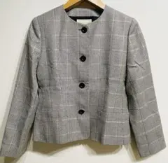 【美品】Burberrys バーバリー ノーカラージャケット チェック 7AR