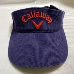 Callaway ネイビー コーデュロイ バイザー