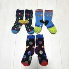 Happy Socks キッズ靴下 3セット 12-24M 12-14㎝