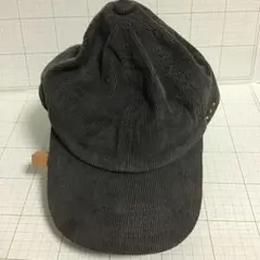 ダークグレー コーデュロイ キャップ