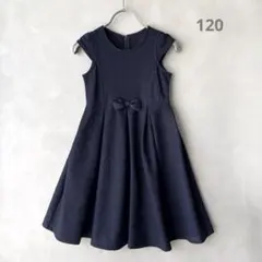 美品✨エニィファム　120 レース　ボンディングワンピース　紺　セレモニー