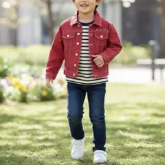 MIKI HOUSE ミキハウス 日本製 赤 デニムジャケット