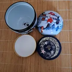 ケーニヒスクローネ空き缶、GODIVAの空き箱、2点
