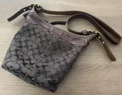 COACH コーチ シグネチャー ショルダーバッグ ブラウン 11437