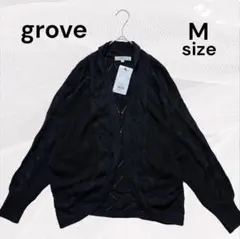 grove 新品 グローブ ボレロ カーディガン 黒 ブラック レース編みのサムネイル