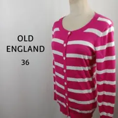 OLD ENGLAND PARIS　ボーダーカーディガン　36　ピンクのサムネイル
