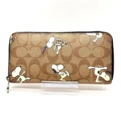未使用品] COACH/コーチ スヌーピー 長財布 F53773 brown - メルカリ