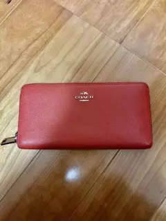 COACH オレンジ 長財布 ファスナー式