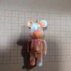 ベアブリック キーホルダー マーブル オレンジ ホワイト
