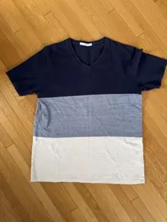 SHIPS シップス ボーダー　半袖Tシャツ　Vネックのサムネイル