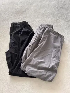 GU パラシュートカーゴパンツ　ｓ グレー ブラックセット