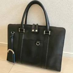 ブルガリ 2way ビジネスバッグ A4収納可能 オールレザー ブラック