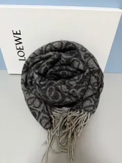 LOEWE ロエベ アナグラム バイカラー マフラー ウール カシミヤ - メルカリ