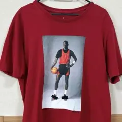 ジョーダン フォトTシャツ 赤 古着 NIKE ジャンプマン L レア