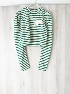 Bibiy. ROSETTE BORDER TOP ネイビー - メルカリ
