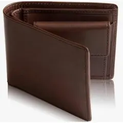 本革 二つ折り財布 メンズ 栃木レザー コンパクト ダークブラウン 濃茶 大容量