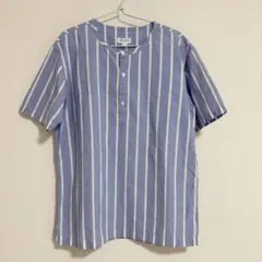 Salvatore Piccolo ストライプ 半袖シャツ　ブルー系のサムネイル