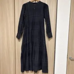 アーバンリサーチ　インビジブルチェックワンピース　グレー