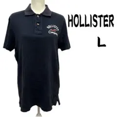 HOLLISTER ポロシャツ 半袖　胸刺繍　ネイビーのサムネイル